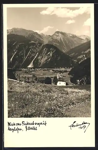 Foto-AK Hans Hruschka Nr. 1017: Blick von Finkenberg auf Mayrhofen, Zillertal