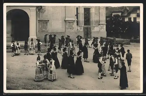 AK Gruppo delle Dolomiti, Costumi di Val Gardena, italienische Tracht