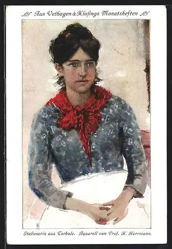 AK Velhagen & Klasings Monatshefte, Bildnis einer Italienerin aus Torbole, Zeitung