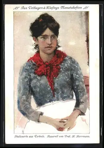 AK Velhagen & Klasings Monatshefte, Bildnis einer Italienerin aus Torbole, Zeitung