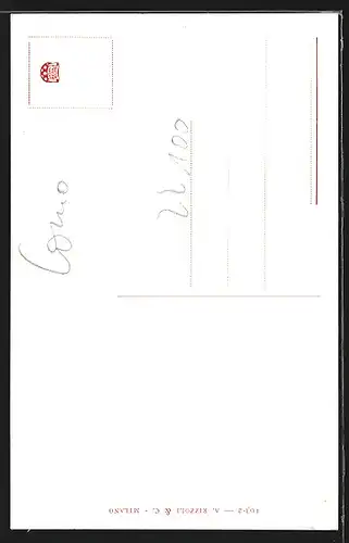 AK Lago di Como, Una caprala, italienische Tracht, Frau trägt Zicklein in der Kiepe