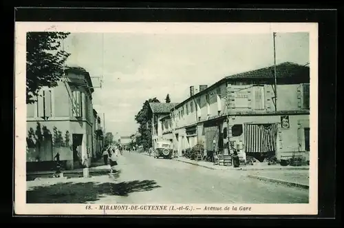 AK Miramont-de-Guyenne, Avenue de la Gare