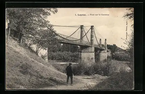 AK Layrac, Pont sur la Garonne