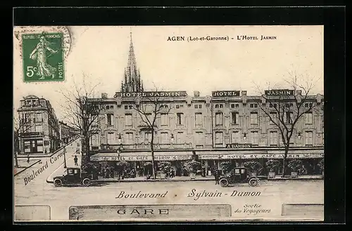 AK Agen, L`Hotel Jasmin avec Boulevards Carnot et Sylvain-Dumon