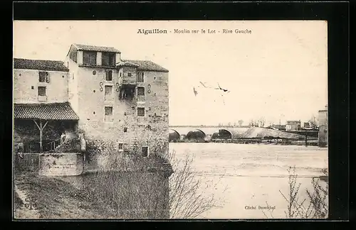 AK Aiguillon, Moulin sur le Lot, Rive Gauche