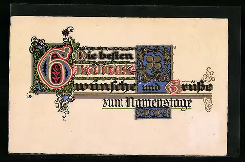 AK Glückwünsche zum Namenstag