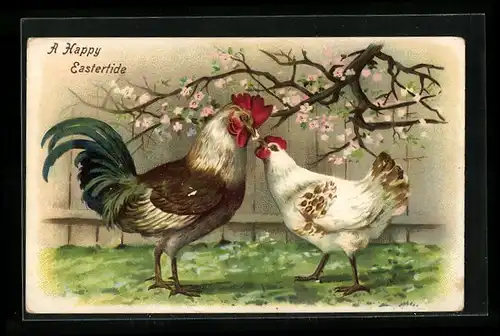 AK Hahn und Henne zu Ostern