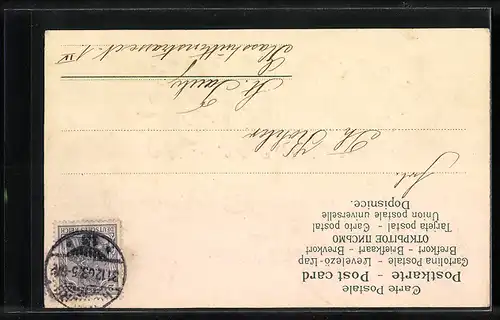 AK Jahreszahl 1904 in goldener Schrift