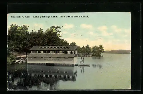 AK Worcester, MA, Lake Quinsigamond, Free Public Bath House