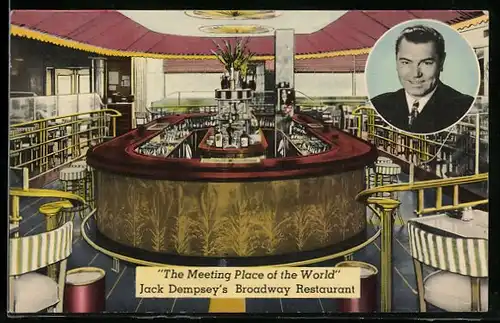 Künstler-AK New York, NY, Jack Dempsey's Broadway Restaurant