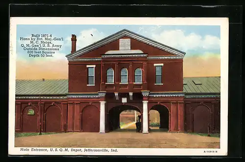 AK Jeffersonville, IN, Main Entrance, U. S. Q. M. Depot
