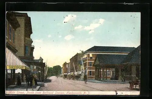 AK Hackensack, NJ, Main Street, North from Railroad Station