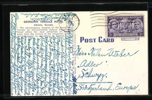 AK Atlanta, GA, Georgian Terrace Hotel, Peachtree Street and Ponce De Leon Ave.