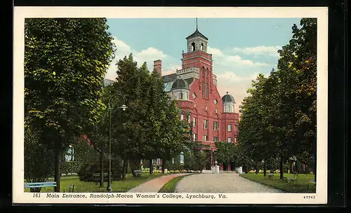 AK Lynchburg, VA, Randolph-Macon Woman`s College, Main Entrance