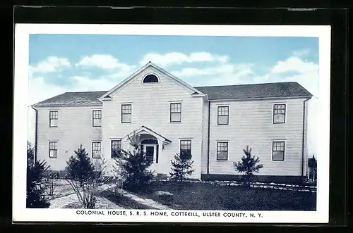 AK Cottekill, NY, Ulster County, Colonial House, S. R. S. Home