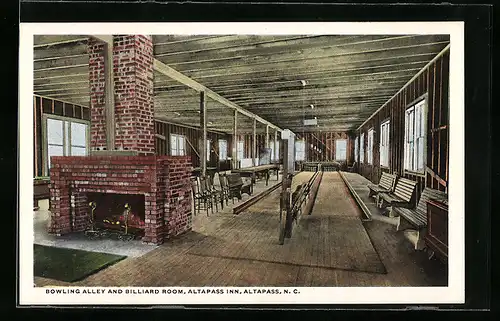 AK Altapass, NC, Bowling Alley and Billiard Room, Altapass Inn