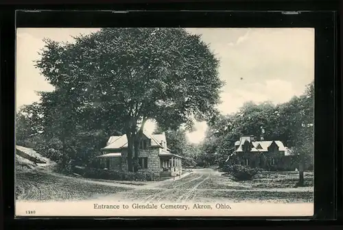 AK Akron, OH, Entrance to Glendale Cemetery