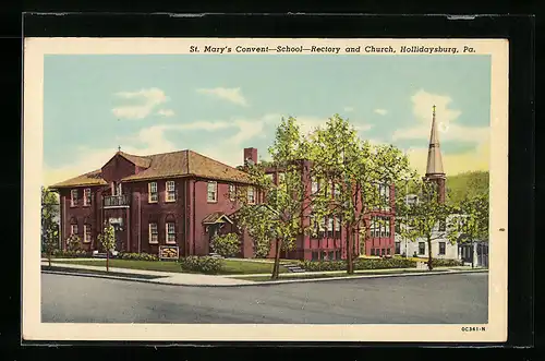 AK Hollidaysburg, PA, St. Marys Convent, School, Rectory and Church