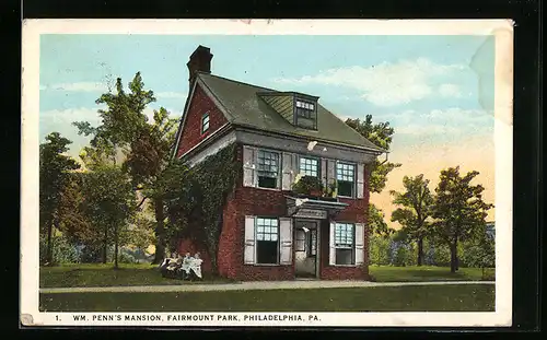AK Philadelphia, PA, Penn`s Mansion, Fairmount Park