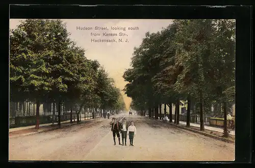 AK Hackensack, NJ, Hudson Street, looking south from Kansas Str.