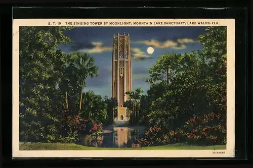 AK Lake Wales, FL, The Singing Tower by Moonlight, Mountain Lake Sanctuary