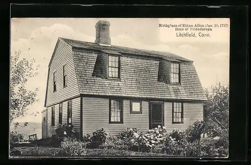 AK Litchfield, CT, Birthplace of Ethan Allon, Hero of Ticonderoga