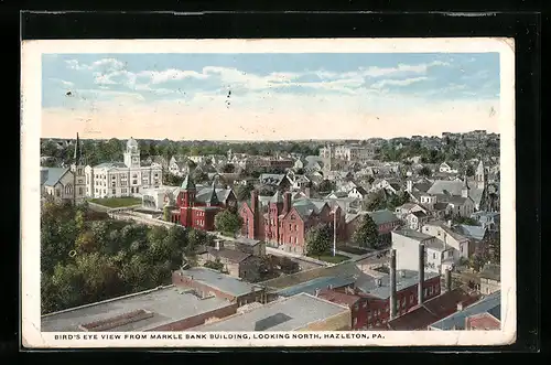 AK Hazleton, PA, Bird`s eye view from Markle Bank Building