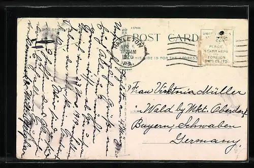 AK Hazleton, PA, Bird`s eye view from Markle Bank Building