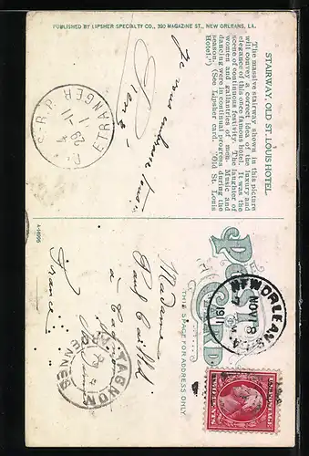 AK New Orleans, LA, Stairway, Old St. Louis Hotel