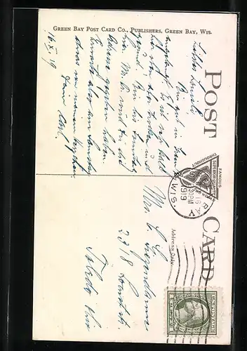 AK Green Bay, WI, Telescope View of St. Joseph`s Orphans` Home on the Fox River