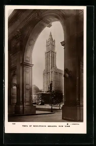 AK New York, NY, Vista of Woolworth Building