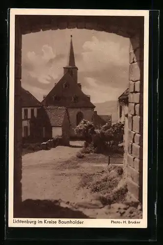 AK Lichtenburg, Strassenpartie mit Kirche