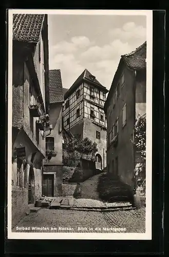 AK Bad Wimpfen / Neckar, Blick in die Marktgasse