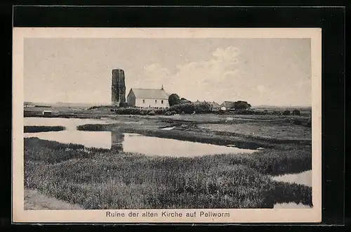 AK Pellworm, Ruine der alten Kirche