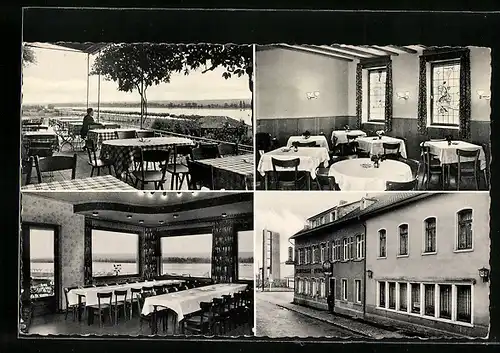 AK Mittelheim i. Rheingau, Hotel Rheinterrasse, Innenansichten