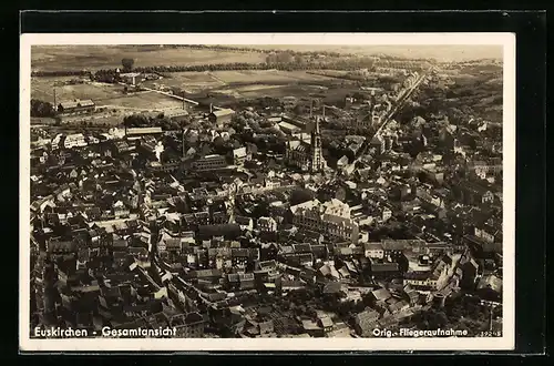 AK Euskirchen, Ortspanorama, orig. Fliegeraufnahme