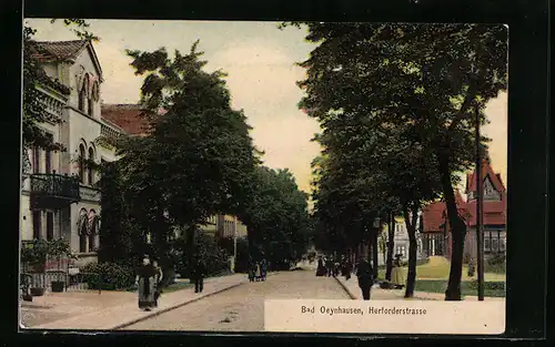 AK Bad Oeynhausen, Blick in die Herforderstrasse