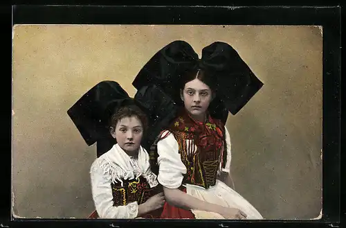 AK Elsässerinnen in elsass-lothringischer Tracht