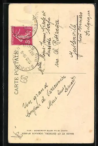 AK Jeune Alsacienne, Elsässerin in Tracht mit Puppe