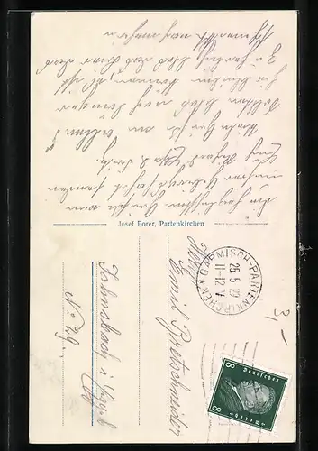 AK Partenkirchen, Kleines Kind in bayerischer Tracht