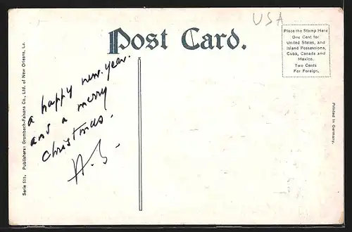 AK New Orleans, La., Canal Street, Strassenbahn