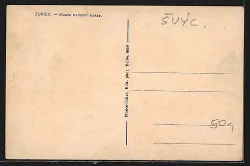 AK Zürich, Schweiz. Landesmuseum mit Anlage und Strassenbahn aus der Vogelschau