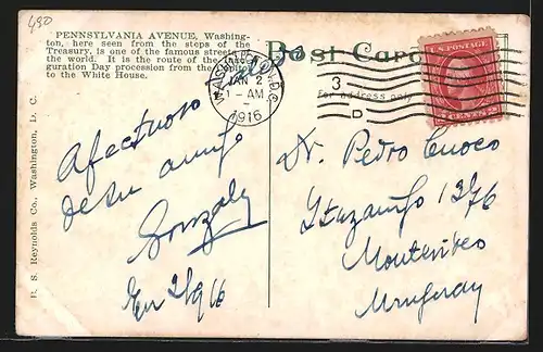AK Washington DC, Pennsylvania Ave, Tramway, Strassenbahn