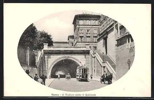 AK Roma, il traforo sotto il Quirinale, Strassenbahn