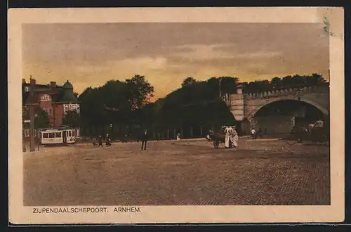 AK Arnhem, Zjpendaalschepoort, Strassenbahn