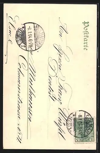 AK Colmar i. E., Blick auf die Post, Strassenbahn