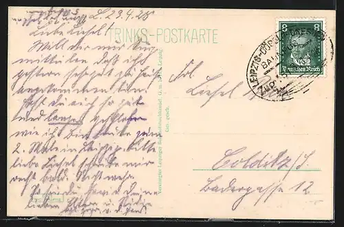 AK Leipzig, Völkerschlachtdenkmal, Frontansicht mit Besuchern