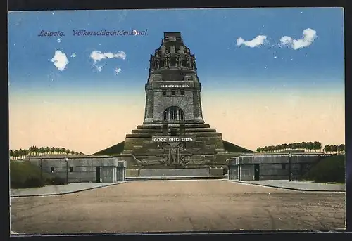 AK Leipzig, Völkerschlachtdenkmal, Vorderansicht