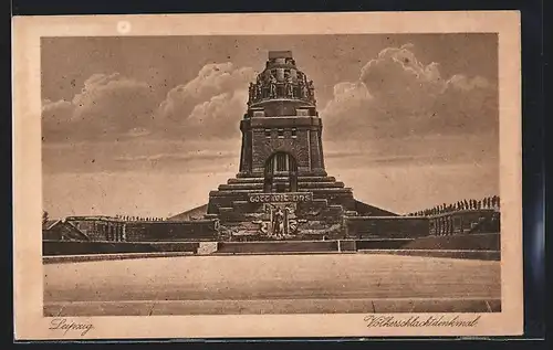 AK Leipzig, Völkerschlachtdenkmal mit Anlagen
