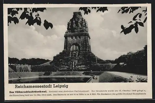 AK Leipzig, Völkerschlachtdenkmal mit Anlagen